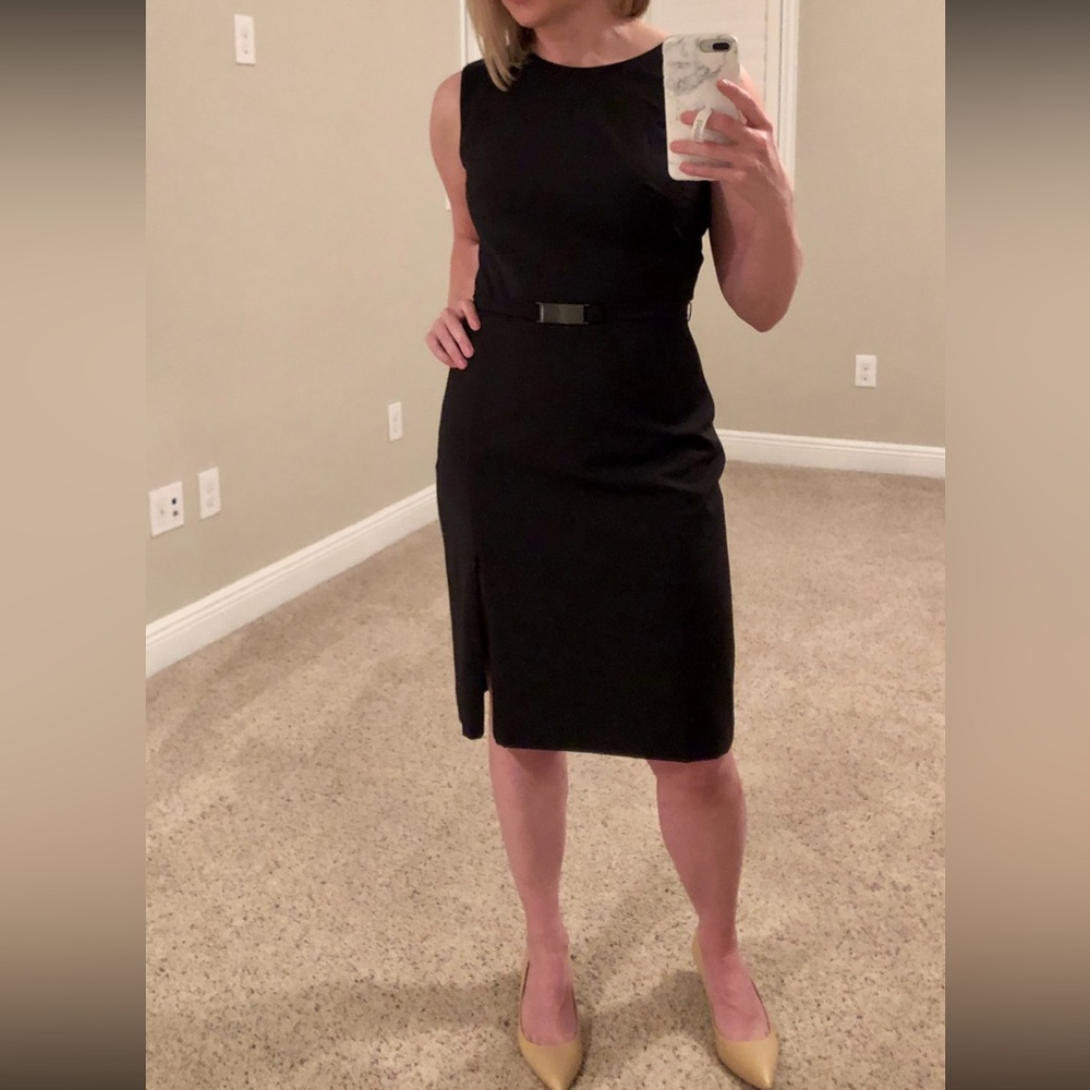 Ann Taylor Belted sleeveless dress size 8